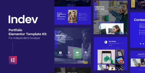 Indev – Portfolio Elementor Template Kit For Developer